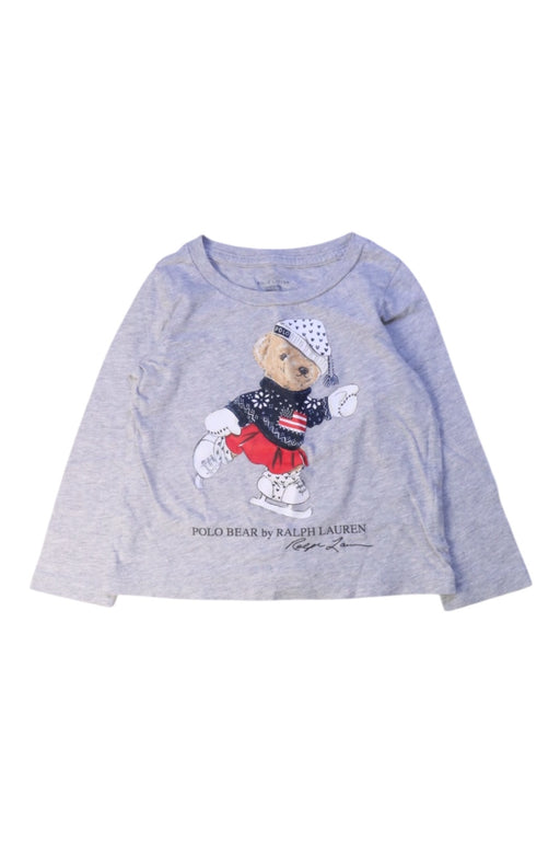 A Grey Long Sleeve T Shirts from Polo Ralph Lauren in size 2T for neutral. (Front View)