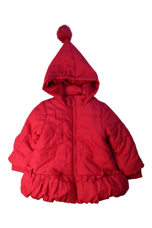 A Red Puffer/Quilted Coats & Outerwear from Monsoon in size 12-18M for girl. (Front View)