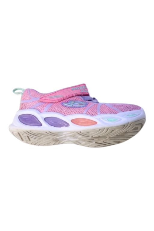 A Pink Sneakers from Skechers in size 3T for girl. (Front View)
