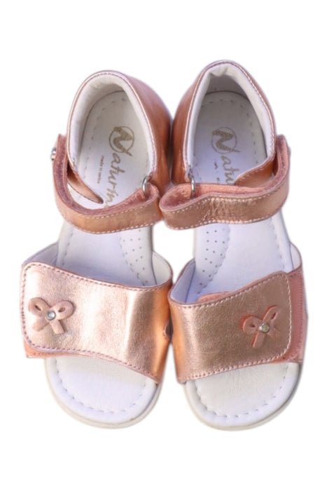 A Metallic Sandals from Naturino in size 4T for girl. (Back View)