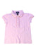 A Pink Short Sleeve Polos from Polo Ralph Lauren in size 4T for girl. (Front View)