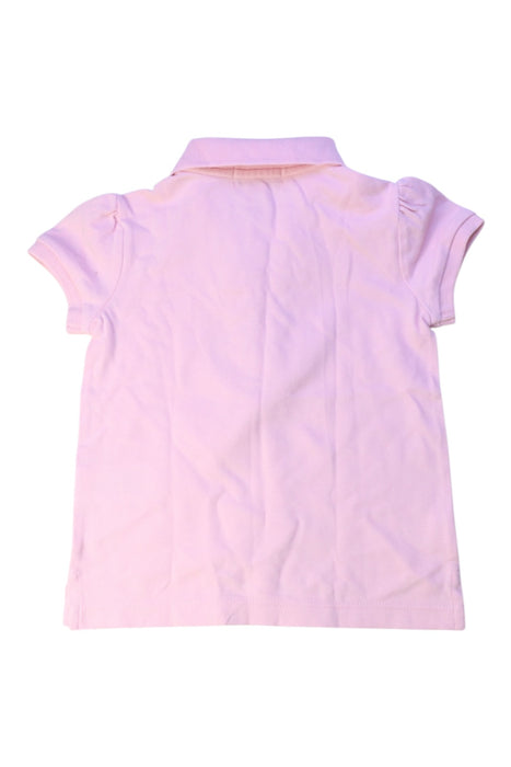 A Pink Short Sleeve Polos from Polo Ralph Lauren in size 4T for girl. (Back View)