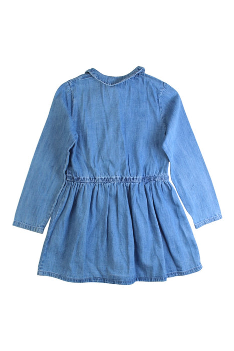 A Blue Long Sleeve Dresses from Galeries Lafayette in size 4T for girl. (Back View)