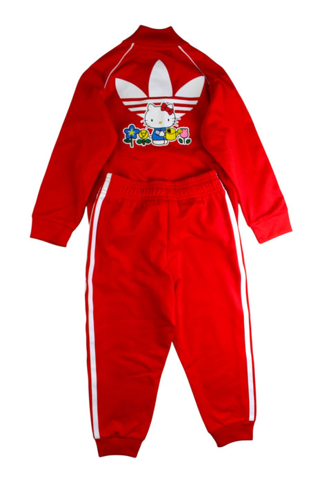 A Red Pants Sets from Adidas in size 4T for girl. (Back View)