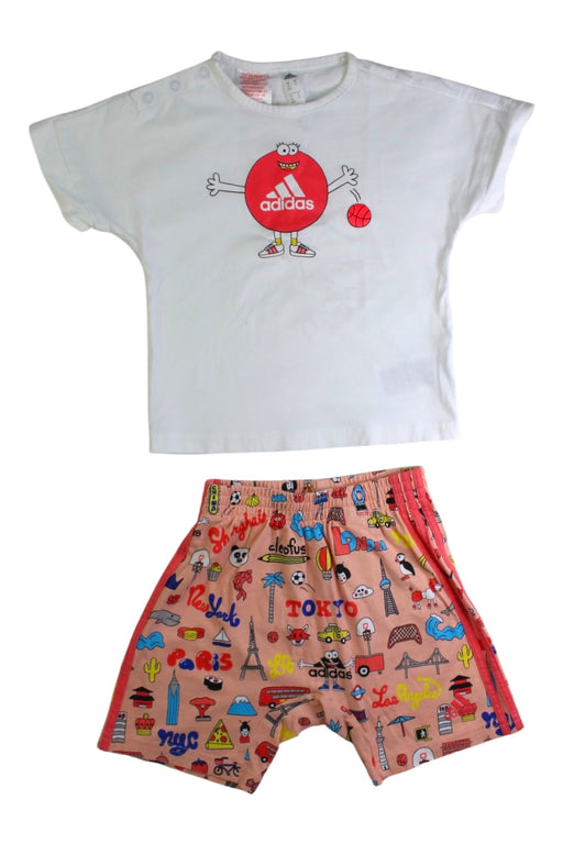 A White Shorts Sets from Adidas in size 2T for girl. (Front View)