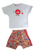 A White Shorts Sets from Adidas in size 2T for girl. (Front View)