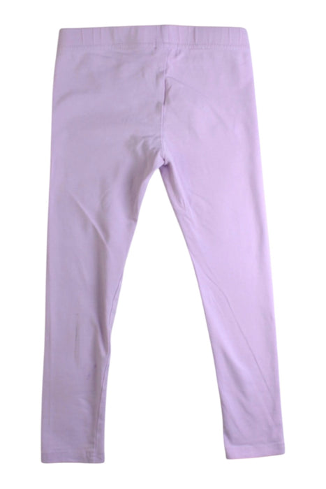 A Purple Leggings from Seed in size 4T for girl. (Back View)
