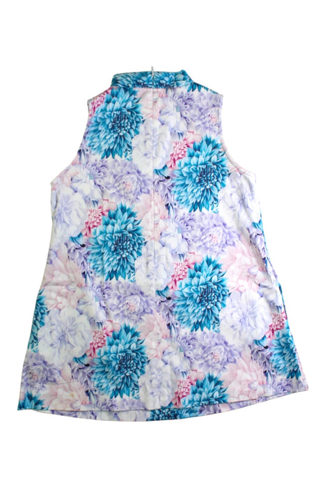 A Pink Sleeveless Dresses from Shanghai Tang in size 2T for girl. (Back View)
