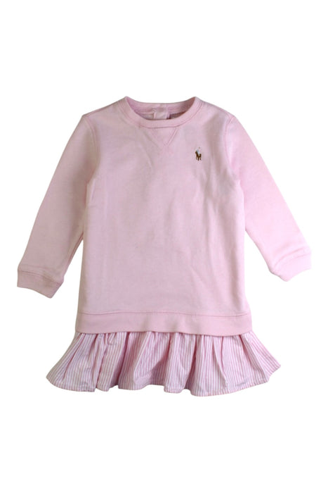 A Pink Sweater Dresses from Ralph Lauren in size 12-18M for girl. (Front View)