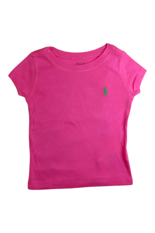 A Pink Short Sleeve T Shirts from Polo Ralph Lauren in size 2T for girl. (Front View)
