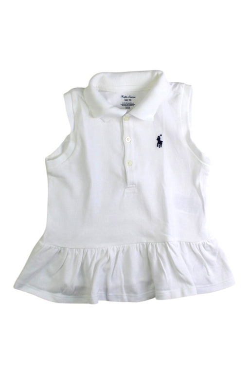 A White Sleeveless Tops from Ralph Lauren in size 18-24M for girl. (Front View)