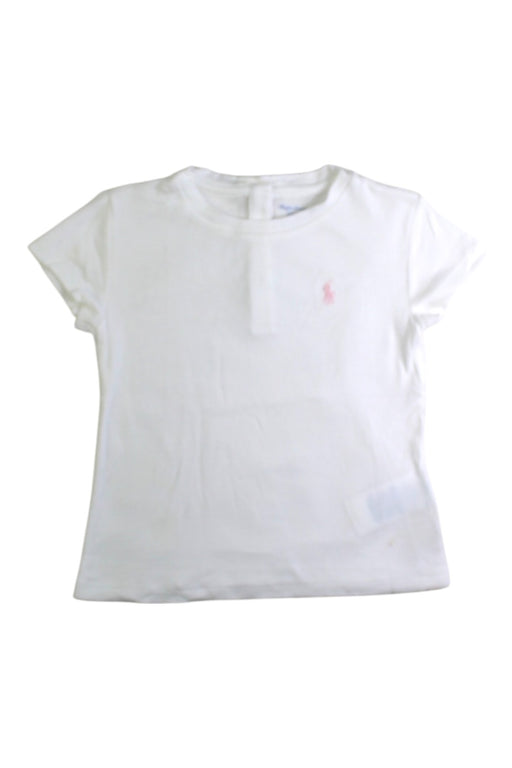 A White Short Sleeve Tops from Ralph Lauren in size 18-24M for girl. (Front View)