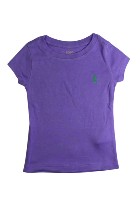 A Purple Short Sleeve T Shirts from Polo Ralph Lauren in size 2T for girl. (Front View)