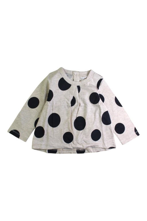 A Beige Long Sleeve Tops from Colored Organics in size 6-12M for girl. (Front View)