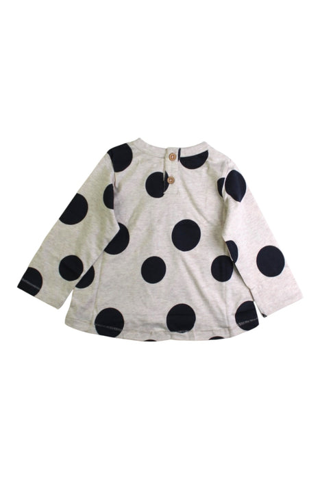 A Beige Long Sleeve Tops from Colored Organics in size 6-12M for girl. (Back View)