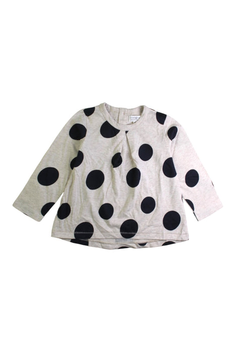 A Beige Long Sleeve Tops from Colored Organics in size 18-24M for girl. (Front View)