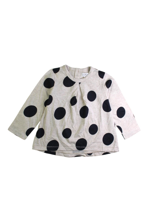 A Beige Long Sleeve Tops from Colored Organics in size 18-24M for girl. (Front View)