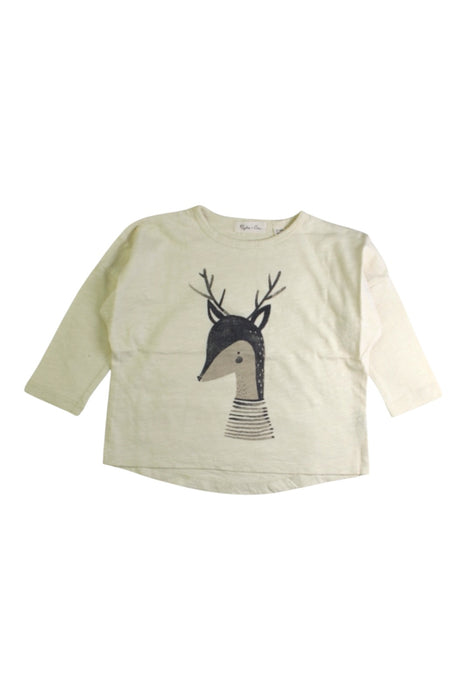 A Beige Long Sleeve Tops from Rylee + Cru in size 18-24M for neutral. (Front View)