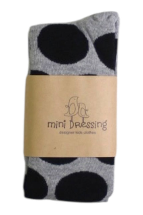 A Grey Socks from Mini Dressing in size 5T for neutral. (Front View)