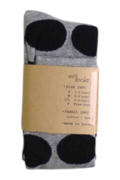 A Grey Socks from Mini Dressing in size 5T for neutral. (Back View)