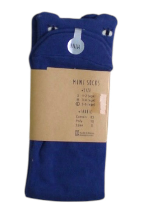 A Blue Socks from Mini Dressing in size 5T for boy. (Back View)