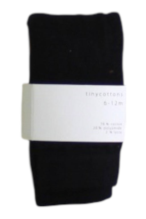 A Black Socks from Tinycottons in size 6-12M for neutral. (Front View)