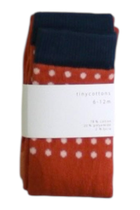 A Orange Socks from Tinycottons in size 6-12M for neutral. (Front View)