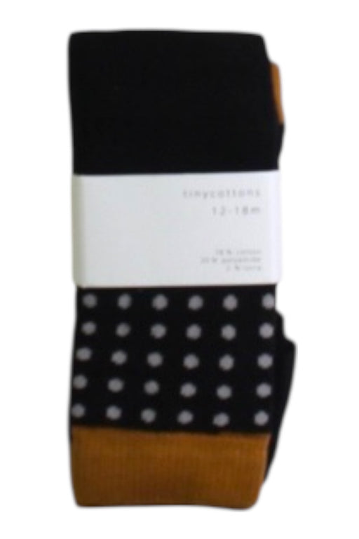 A Black Socks from Tinycottons in size 12-18M for neutral. (Front View)