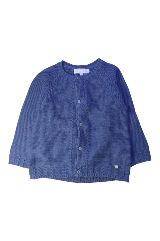 A Blue Cardigans from Tartine et Chocolat in size 5T for girl. (Front View)