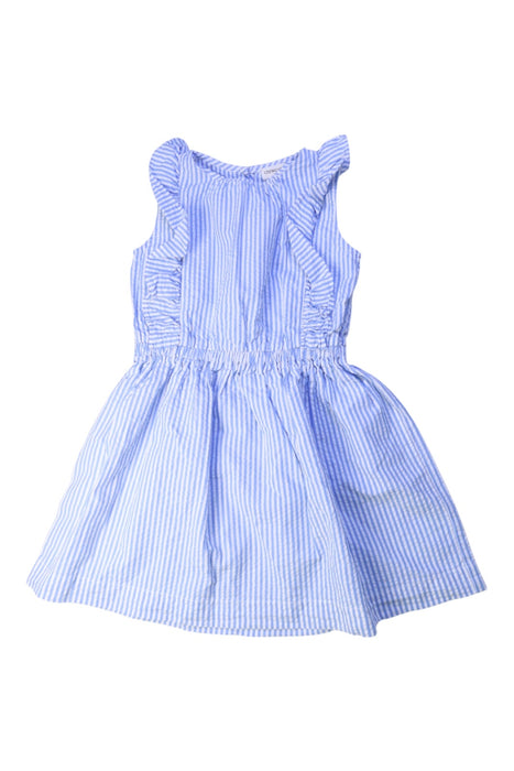 A Blue Sleeveless Dresses from Crewcuts in size 6T for girl. (Front View)