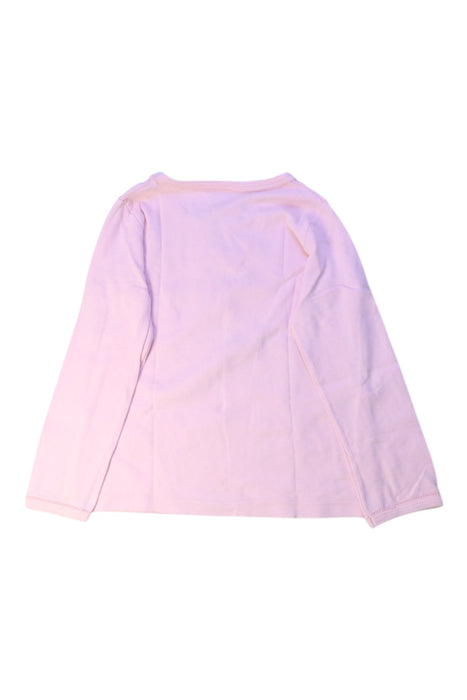 A Pink Long Sleeve Tops from Petit Bateau in size 6T for girl. (Back View)