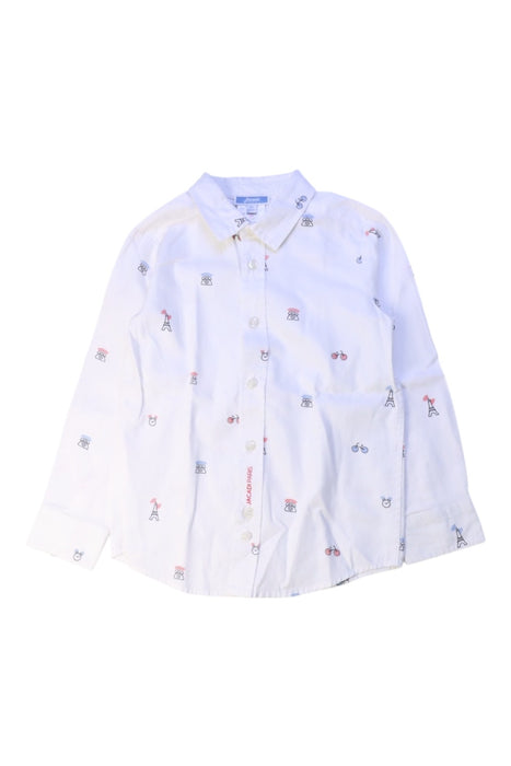 A White Long Sleeve Shirts from Jacadi in size 4T for boy. (Front View)