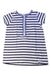 A Navy Short Sleeve Dresses from Crewcuts in size 6T for girl. (Front View)