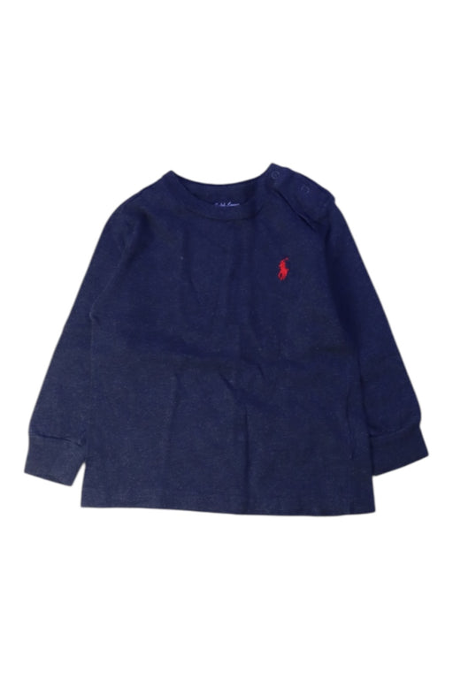 A Navy Long Sleeve Tops from Ralph Lauren in size 6-12M for boy. (Front View)