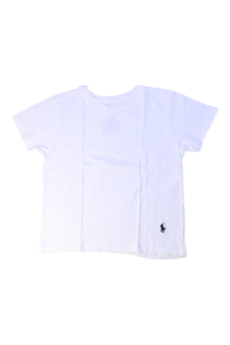 A White Short Sleeve T Shirts from Polo Ralph Lauren in size 5T for boy. (Front View)