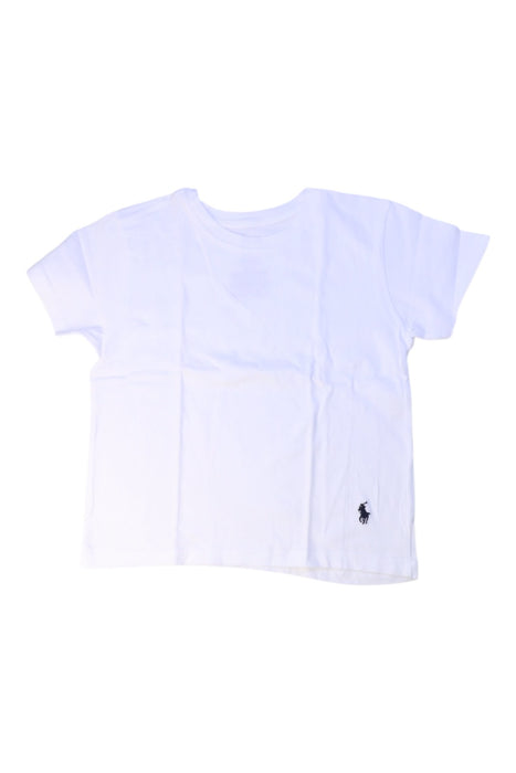 A White Short Sleeve T Shirts from Polo Ralph Lauren in size 5T for boy. (Front View)