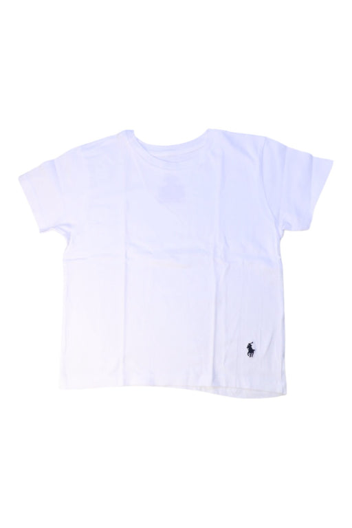 A White Short Sleeve T Shirts from Polo Ralph Lauren in size 5T for boy. (Front View)