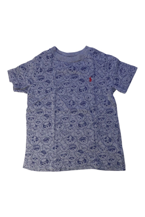 A Blue Short Sleeve T Shirts from Polo Ralph Lauren in size 4T for boy. (Front View)