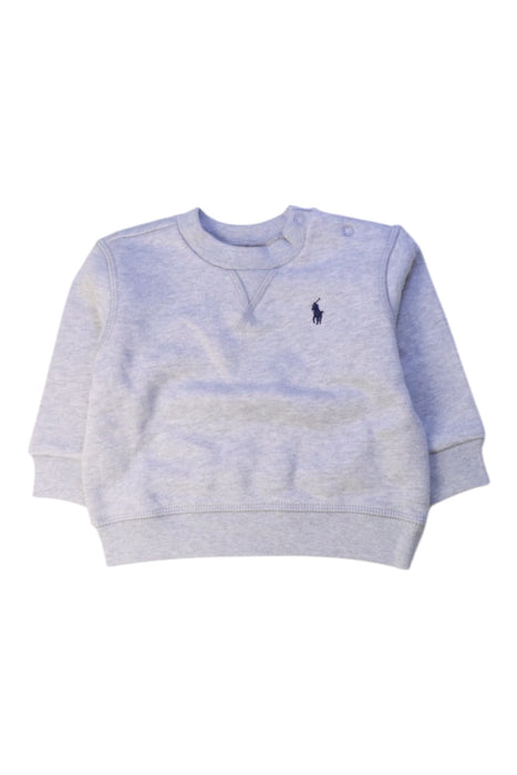 A Grey Crewneck Sweatshirts from Ralph Lauren in size 6-12M for neutral. (Front View)