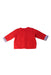 A Red Cardigans from Petit Bateau in size 3-6M for girl. (Back View)