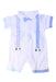 A Blue Short Sleeve Rompers from Chickeeduck in size 3-6M for boy. (Front View)