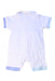 A Blue Short Sleeve Rompers from Chickeeduck in size 3-6M for boy. (Back View)