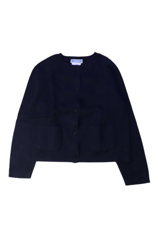 A Navy Cardigans from Jacadi in size 6T for girl. (Front View)