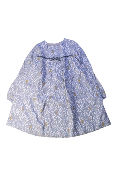 A Blue Long Sleeve Dresses from Confiture in size 4T for girl. (Front View)