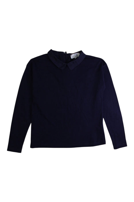A Navy Long Sleeve Tops from Jacadi in size 10Y for girl. (Front View)
