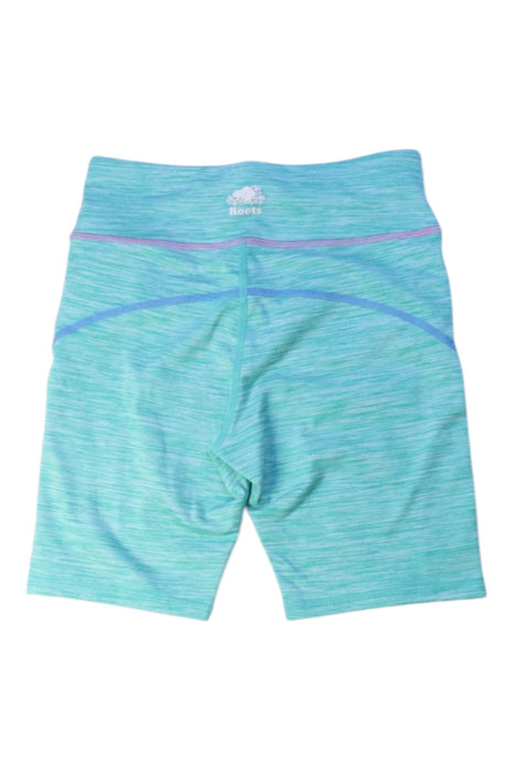 A Blue Active Shorts from Roots in size 5T for girl. (Back View)