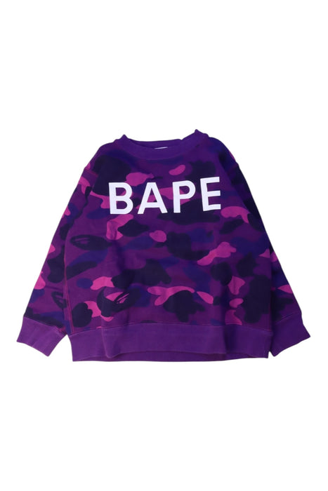 A Purple Crewneck Sweatshirts from Bape by A Bathing Ape in size 4T for neutral. (Front View)
