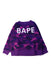 A Purple Crewneck Sweatshirts from Bape by A Bathing Ape in size 4T for neutral. (Front View)