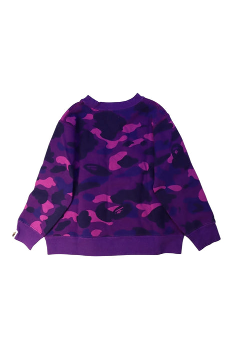 A Purple Crewneck Sweatshirts from Bape by A Bathing Ape in size 4T for neutral. (Back View)