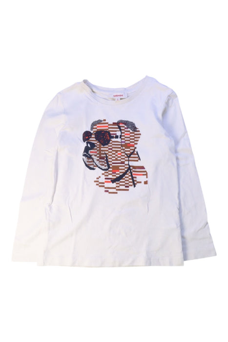 A White Long Sleeve T Shirts from Catimini in size 6T for girl. (Front View)